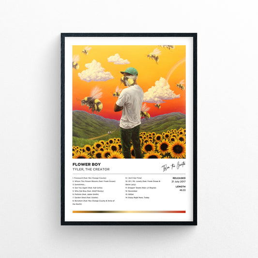 Tyler The Creator - Flower Boy Framed Poster Print | Polaroid Style | Album Cover Artwork