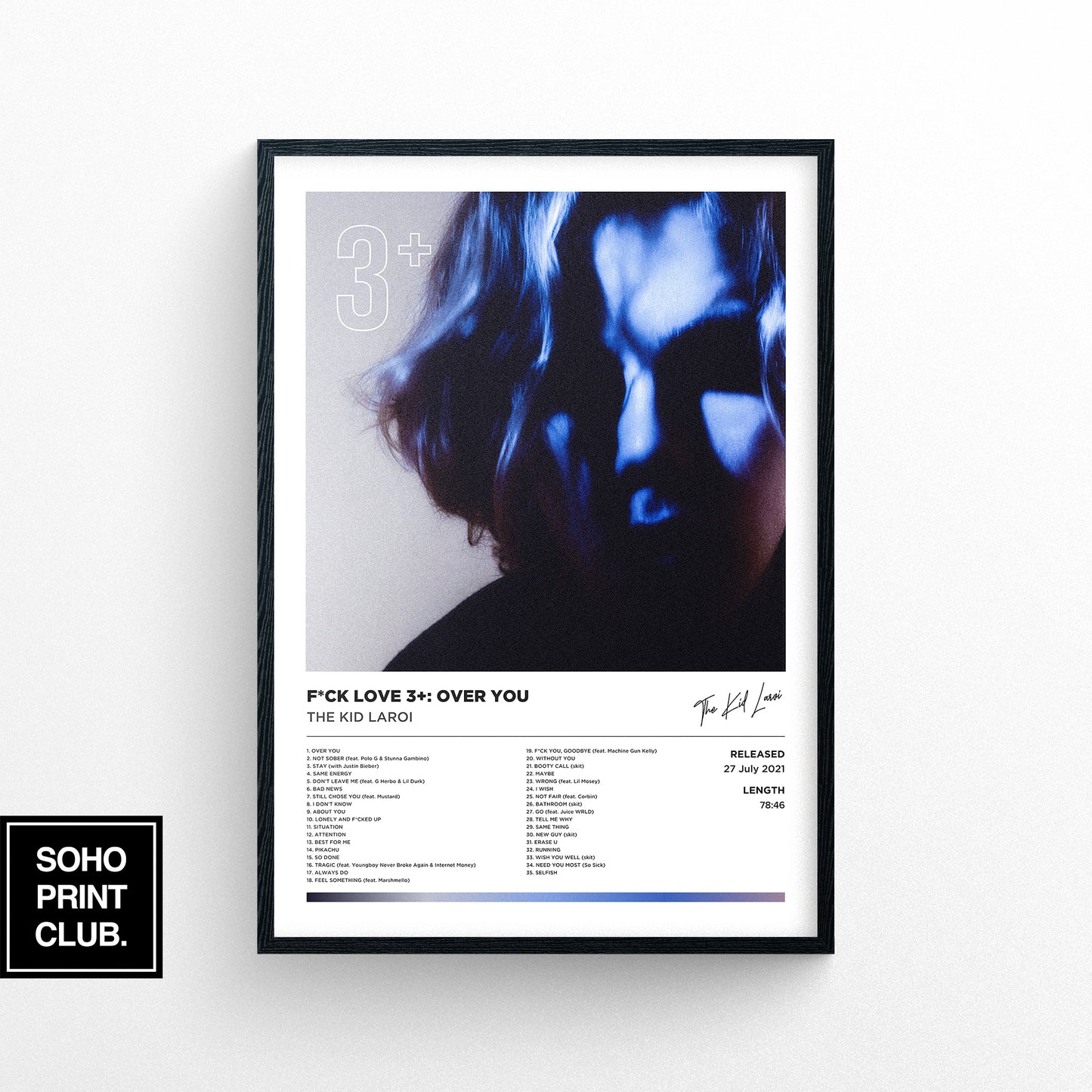 The Kid LAROI - F*ck Love 3 Framed Poster Print | Polaroid Style | Album Cover Artwork