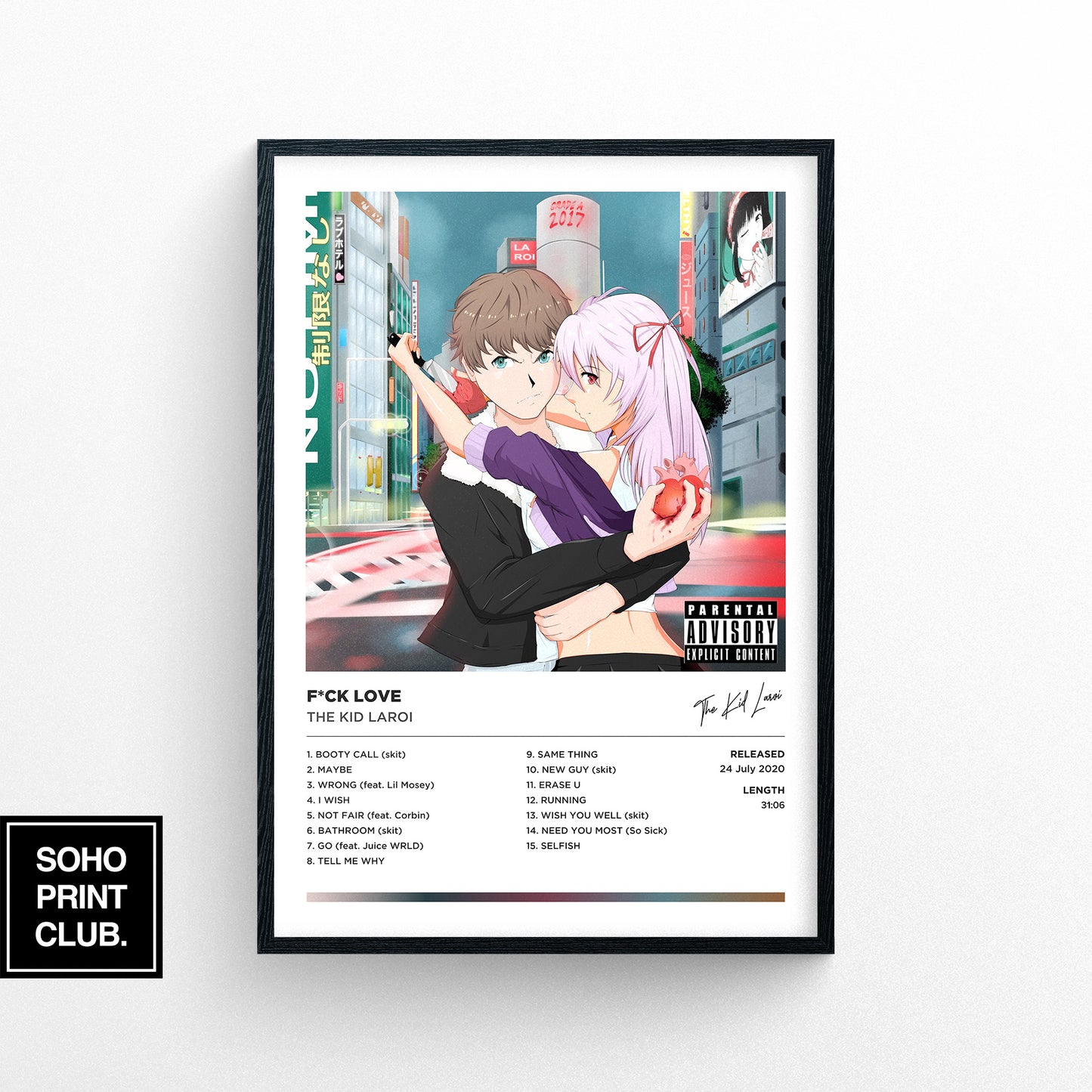 The Kid LAROI - F*ck Love 1 Framed Poster Print | Polaroid Style | Album Cover Artwork