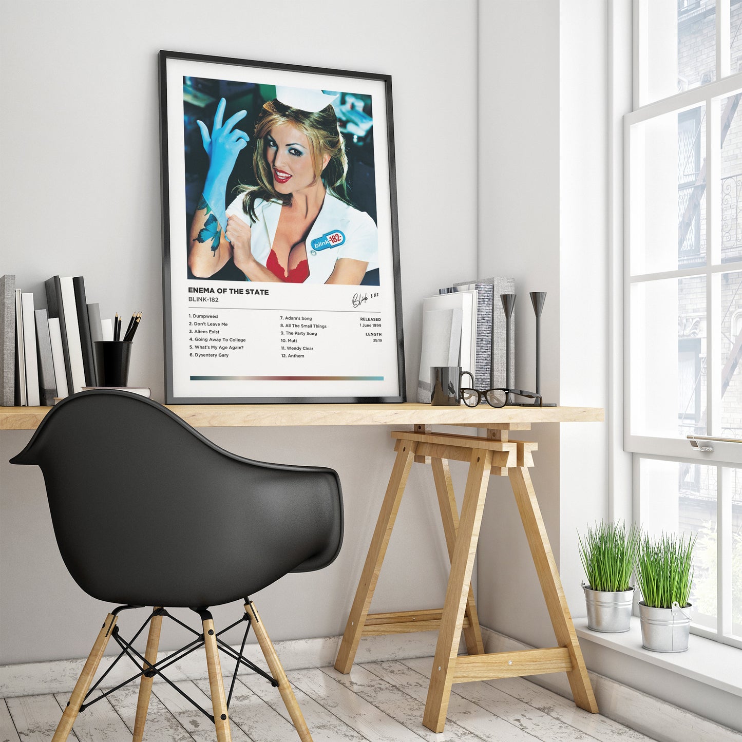 Blink-182 - Enema Of The State Framed Poster Print | Polaroid Style | Album Cover Artwork