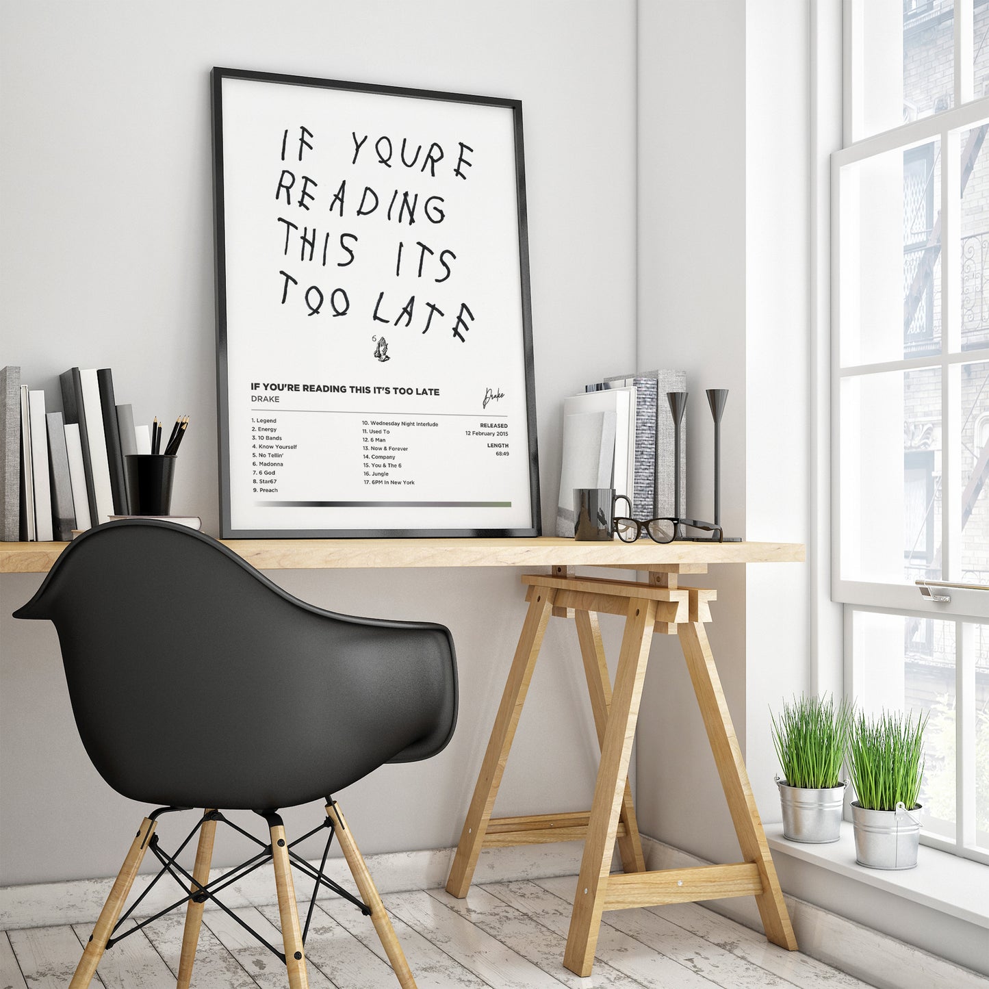 Drake - If You're Reading This It's Too Late Framed Poster Print | Polaroid Style | Album Cover Artwork