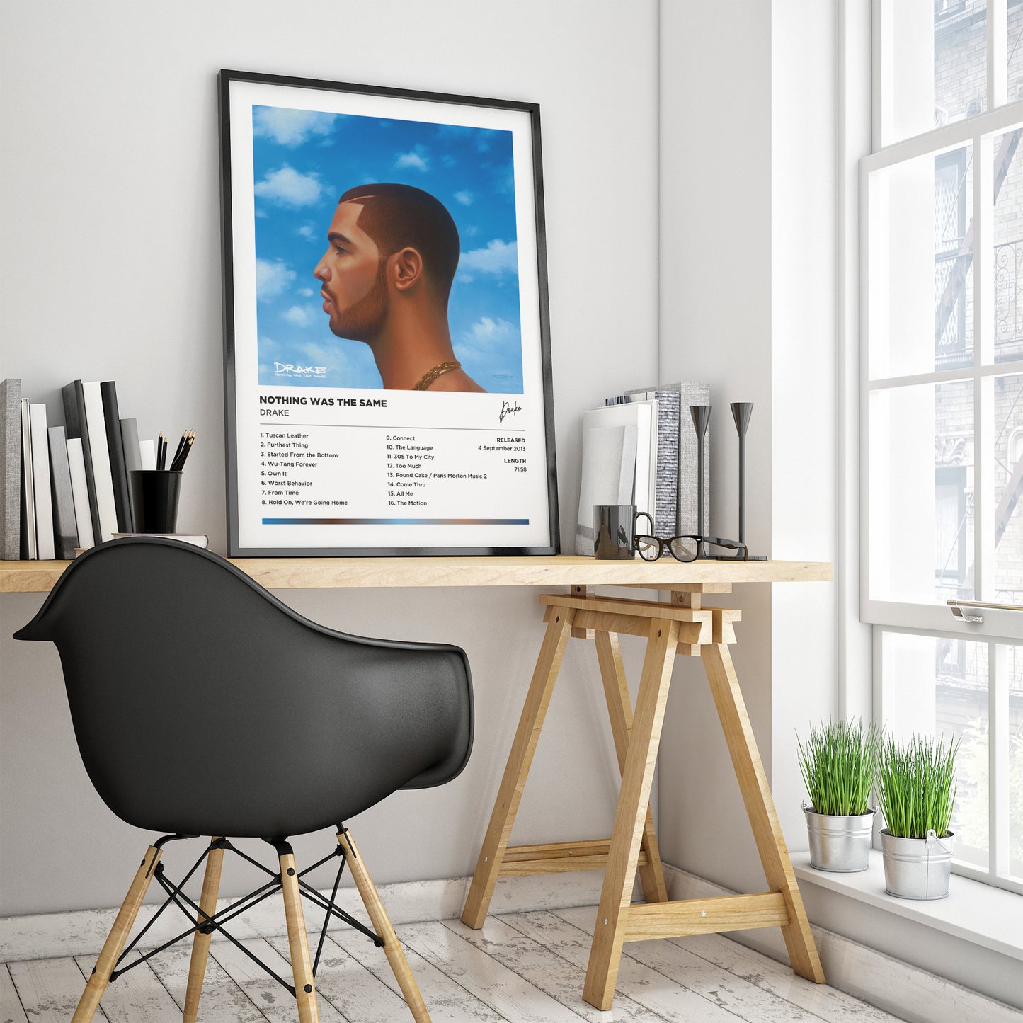 Drake - Nothing Was The Same Alternative Cover Framed Poster Print | Polaroid Style | Album Cover Artwork