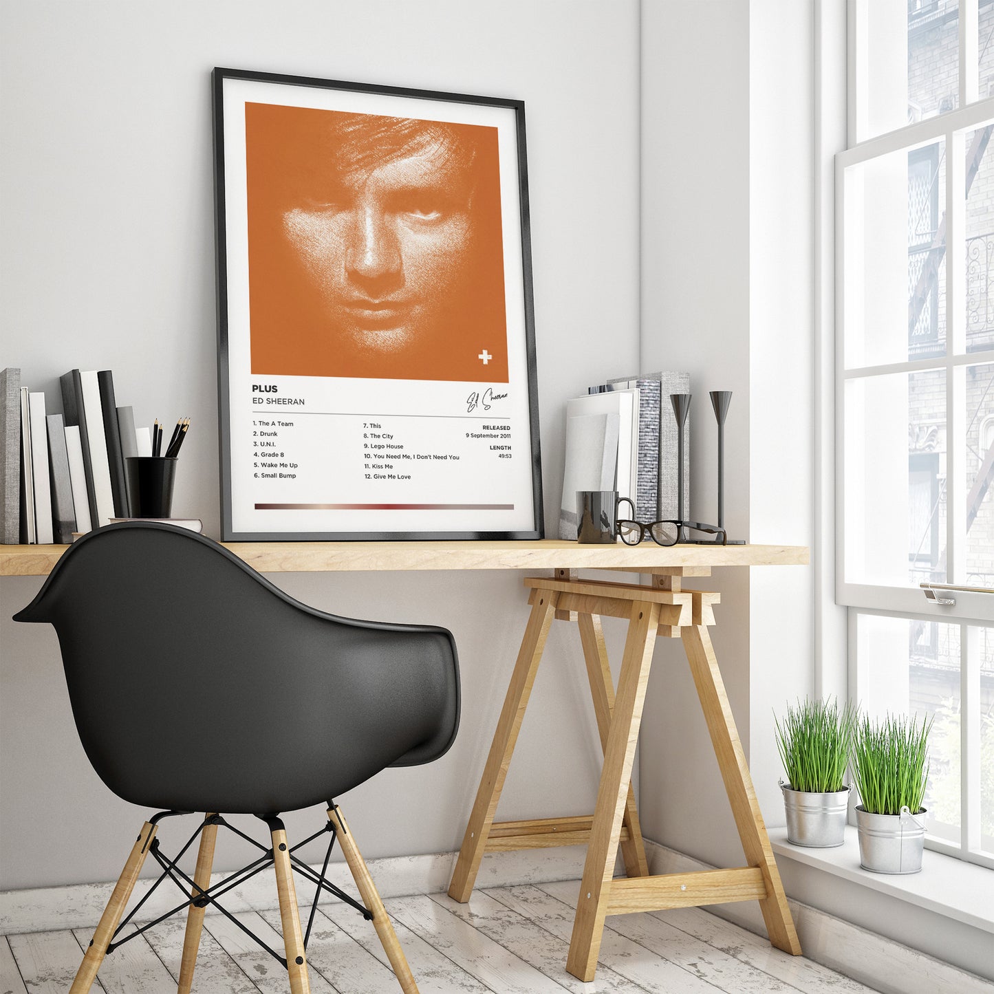 Ed Sheeran - Plus Framed Poster Print | Polaroid Style | Album Cover Artwork