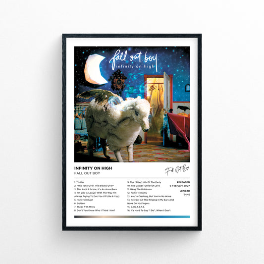 Fall Out Boy - Infinity On High Framed Poster Print | Polaroid Style | Album Cover Artwork