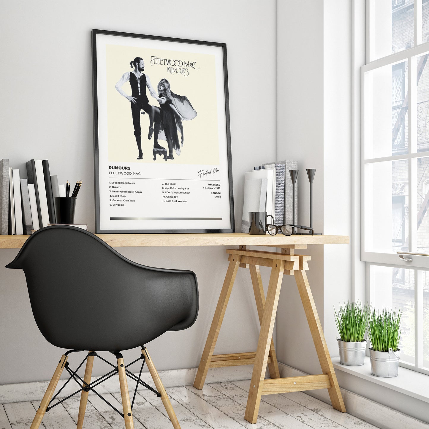 Fleetwood Mac - Rumours Framed Poster Print | Polaroid Style | Album Cover Artwork