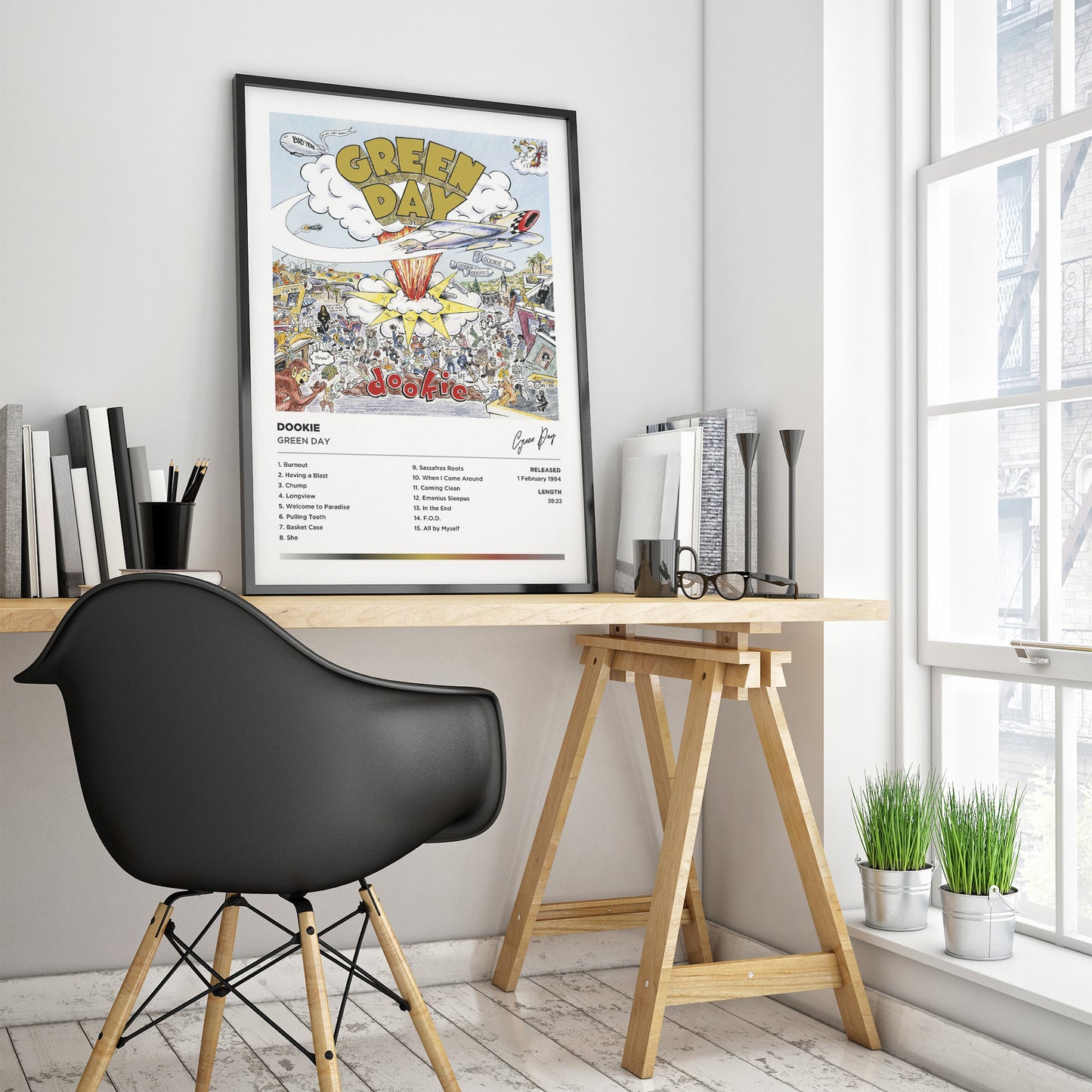 Green Day - Dookie Framed Poster Print | Polaroid Style | Album Cover Artwork