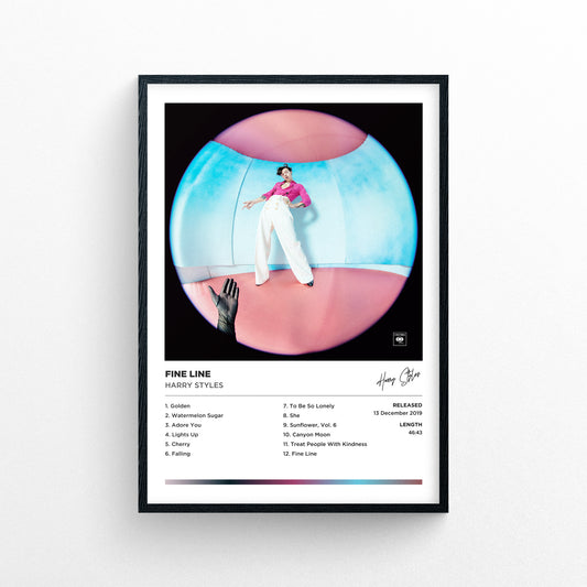 Harry Styles - Fine Line Framed Poster Print | Polaroid Style | Album Cover Artwork