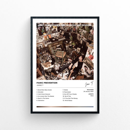 Jamie T - Panic Prevention Framed Poster Print | Polaroid Style | Album Cover Artwork