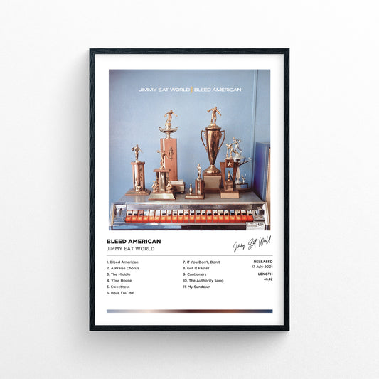 Jimmy Eat World - Bleed American Framed Poster Print | Polaroid Style | Album Cover Artwork