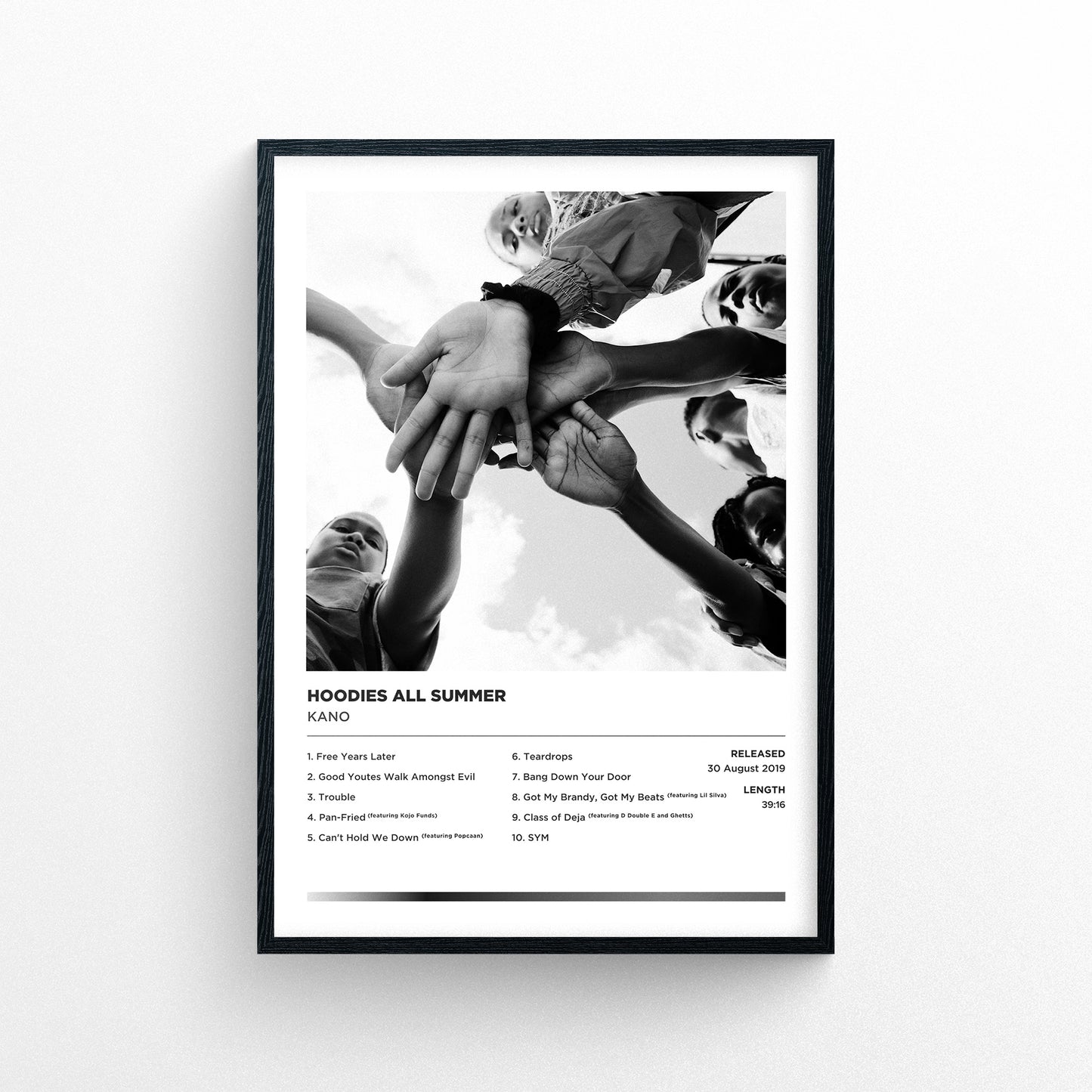 Kano - Hoodies All Summer Framed Poster Print | Polaroid Style | Album Cover Artwork