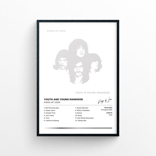 Kings of Leon - Youth And Young Manhood Framed Poster Print | Polaroid Style | Album Cover Artwork