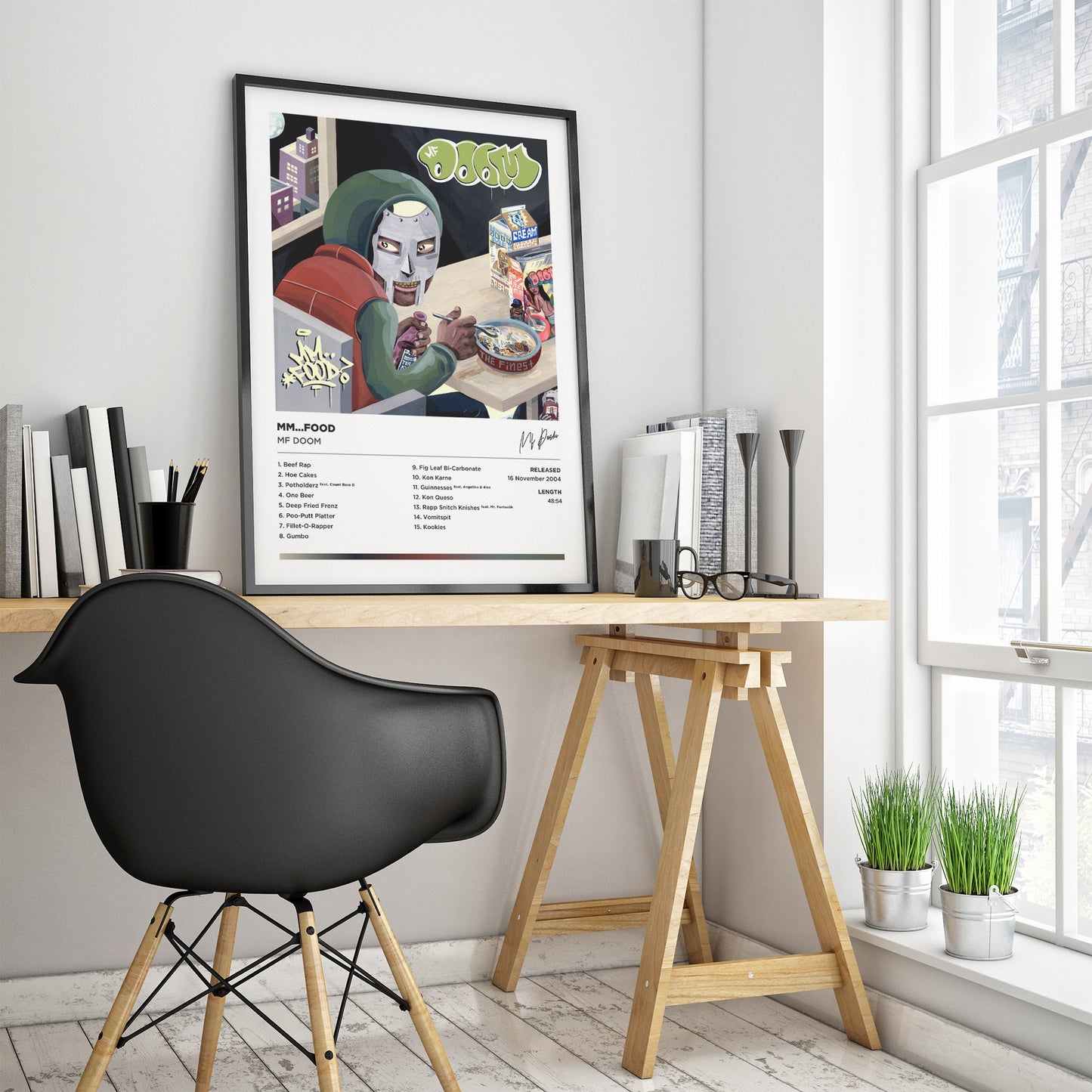 MF Doom - MM Food Framed Poster Print | Polaroid Style | Album Cover Artwork