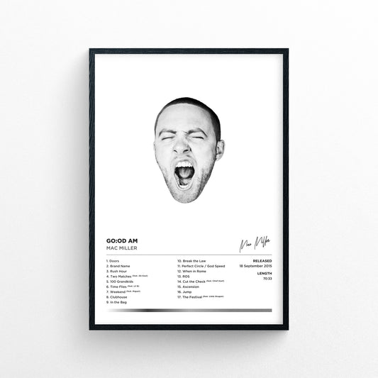 Mac Miller - Good AM Framed Poster Print | Polaroid Style | Album Cover Artwork