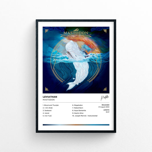 Mastodon - Leviathan Framed Poster Print | Polaroid Style | Album Cover Artwork