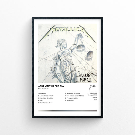 Metallica - And Justice for All Framed Poster Print | Polaroid Style | Album Cover Artwork