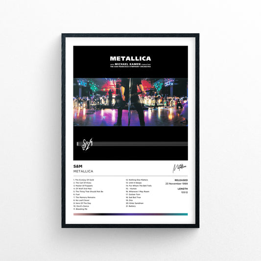 Metallica - S&M Framed Poster Print | Polaroid Style | Album Cover Artwork