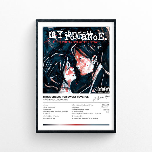 My Chemical Romance - Three Cheers for Sweet Revenge Framed Poster Print | Polaroid Style | Album Cover Artwork