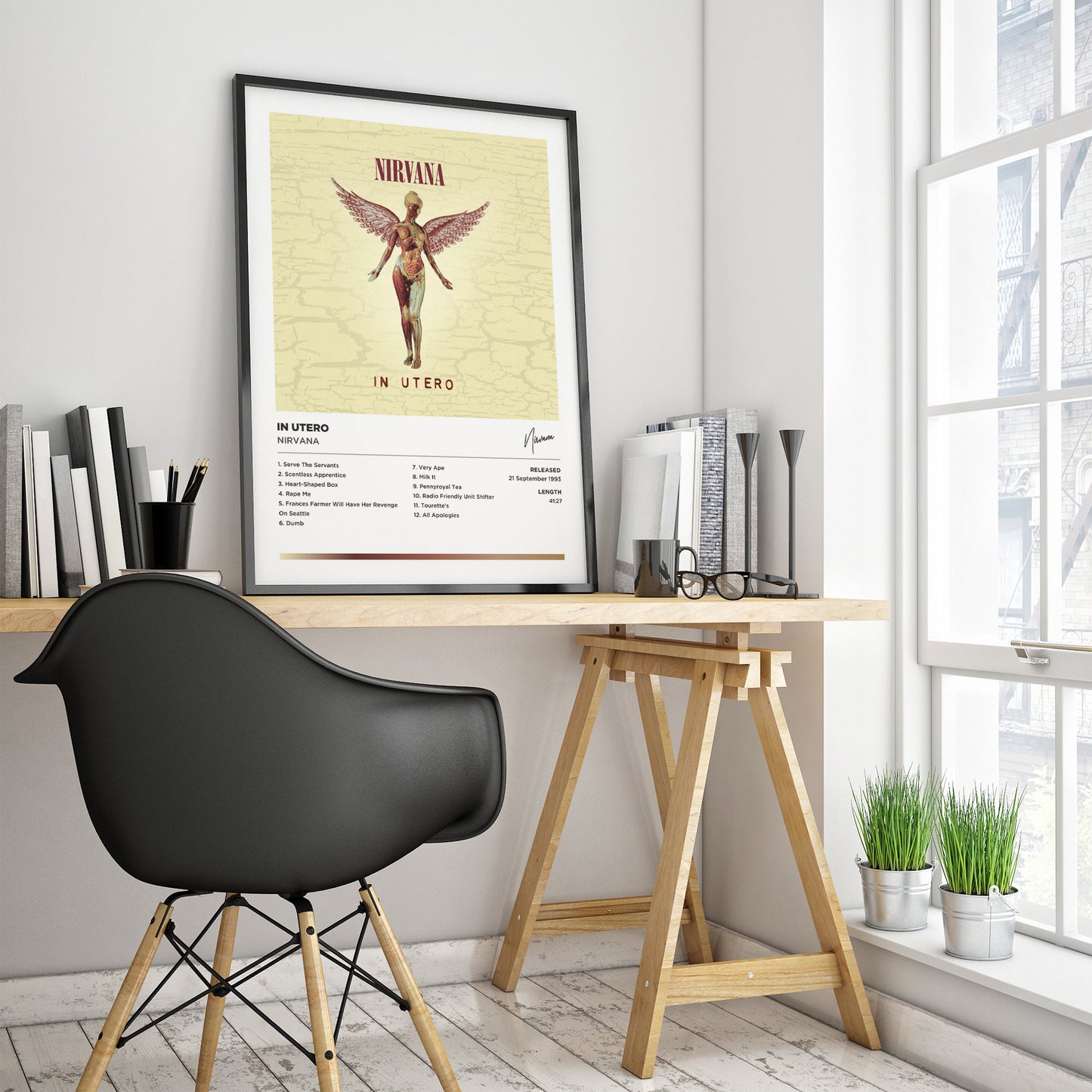 Nirvana - In Utero Framed Poster Print | Polaroid Style | Album Cover Artwork