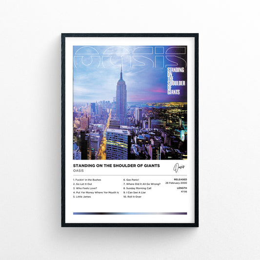 Oasis - Standing On The Shoulder Of Giants Framed Poster Print | Polaroid Style | Album Cover Artwork