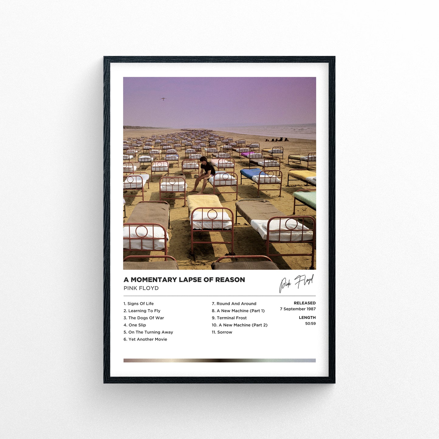 Pink Floyd - A Momentary Lapse Of Reason Framed Poster Print | Polaroid Style | Album Cover Artwork