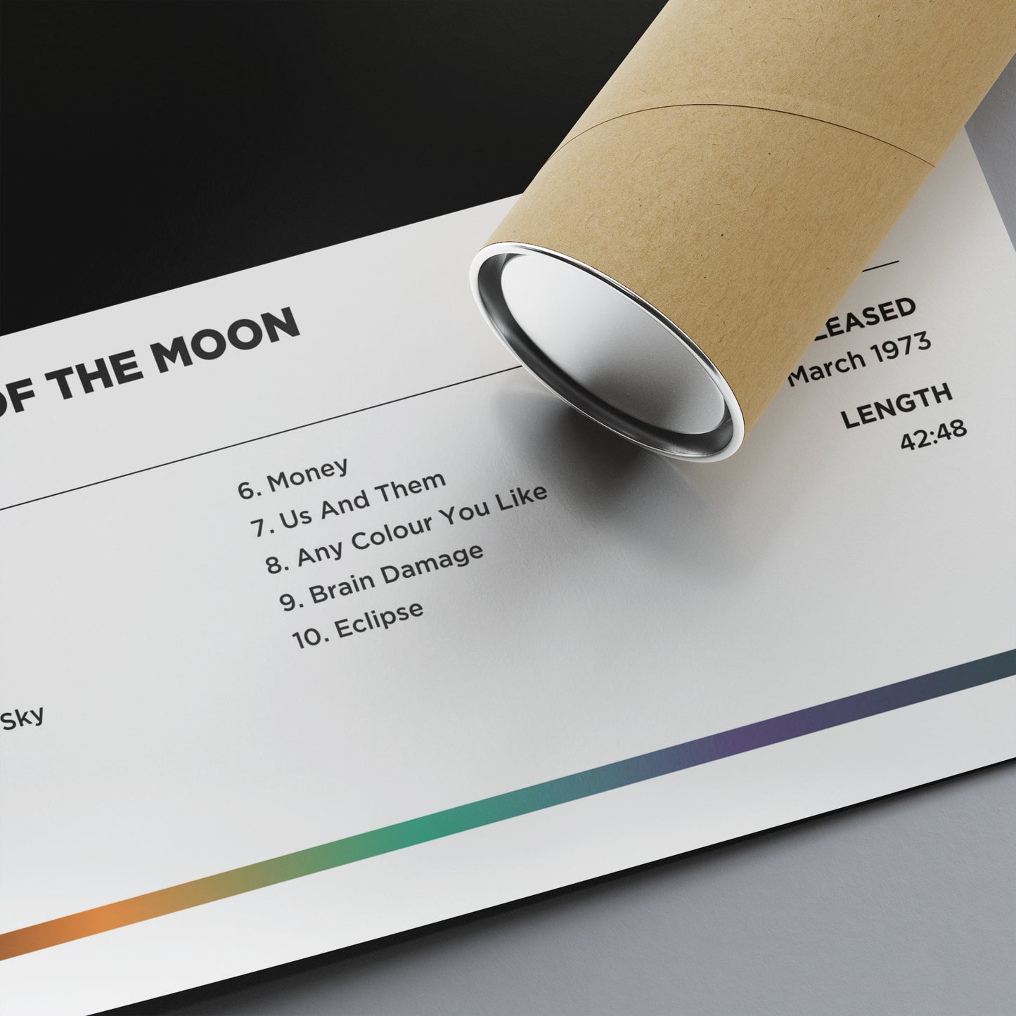 Pink Floyd - Dark Side of the Moon Framed Poster Print | Polaroid Style | Album Cover Artwork