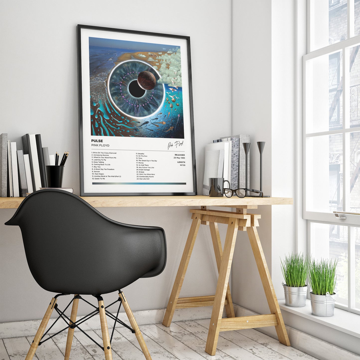 Pink Floyd - Pulse Framed Poster Print | Polaroid Style | Album Cover Artwork