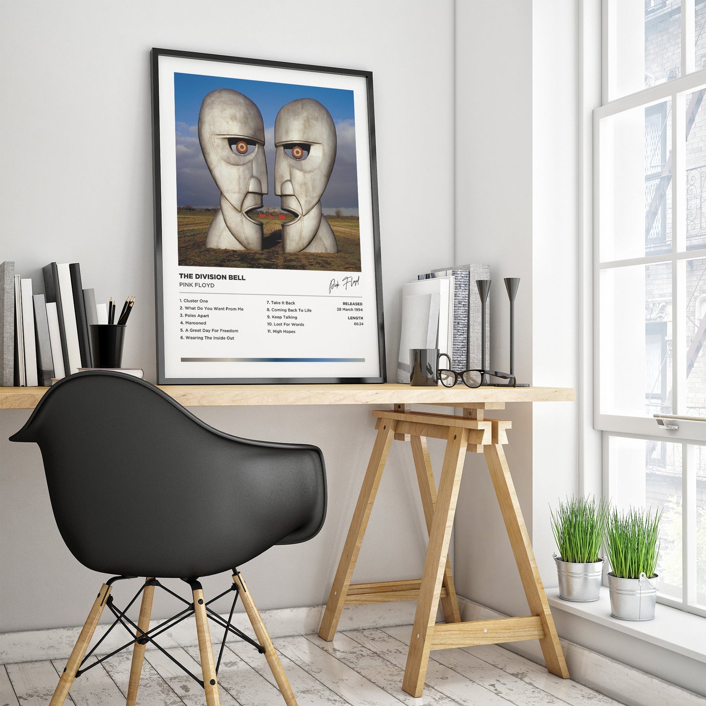 Pink Floyd - The Division Bell Framed Poster Print | Polaroid Style | Album Cover Artwork