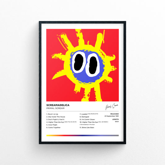 Primal Scream - Screamadelica Framed Poster Print | Polaroid Style | Album Cover Artwork