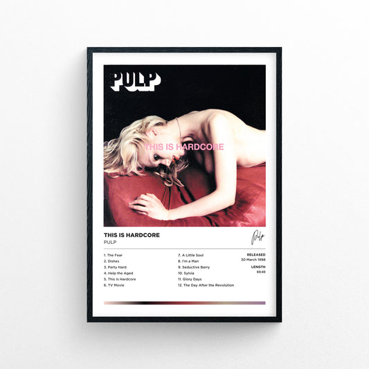 Pulp - This Is Hardcore Framed Poster Print | Polaroid Style | Album Cover Artwork