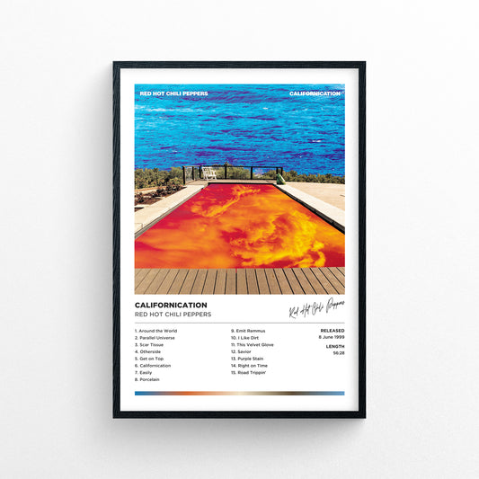 Red Hot Chili Peppers - Californication Framed Poster Print | Polaroid Style | Album Cover Artwork