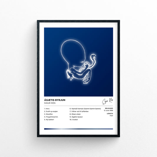 Sigur Ros - Agaetis Byrjun Framed Poster Print | Polaroid Style | Album Cover Artwork