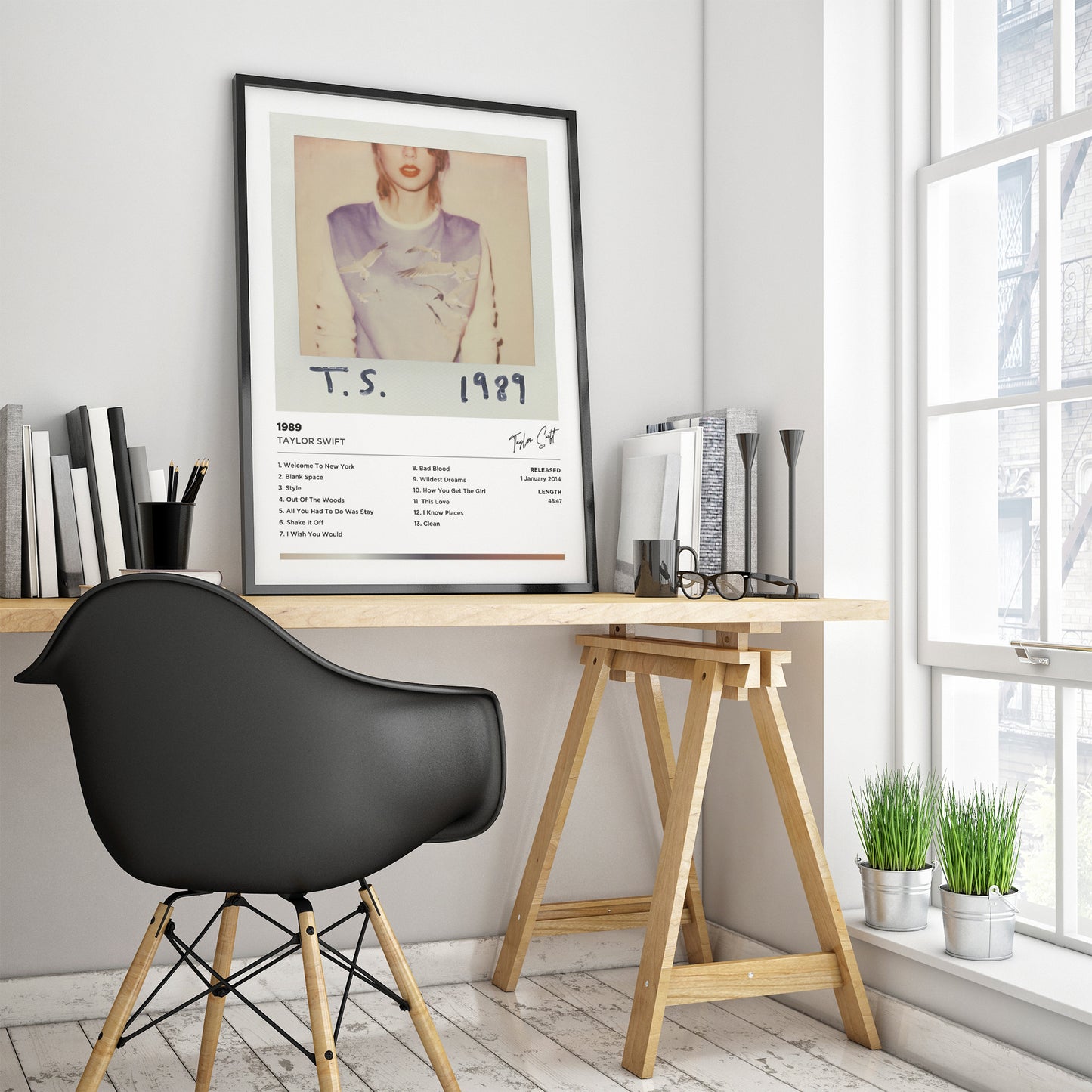 Taylor Swift - 1989 Framed Poster Print | Polaroid Style | Album Cover Artwork