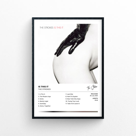 The Strokes - Is This It Framed Poster Print | Polaroid Style | Album Cover Artwork