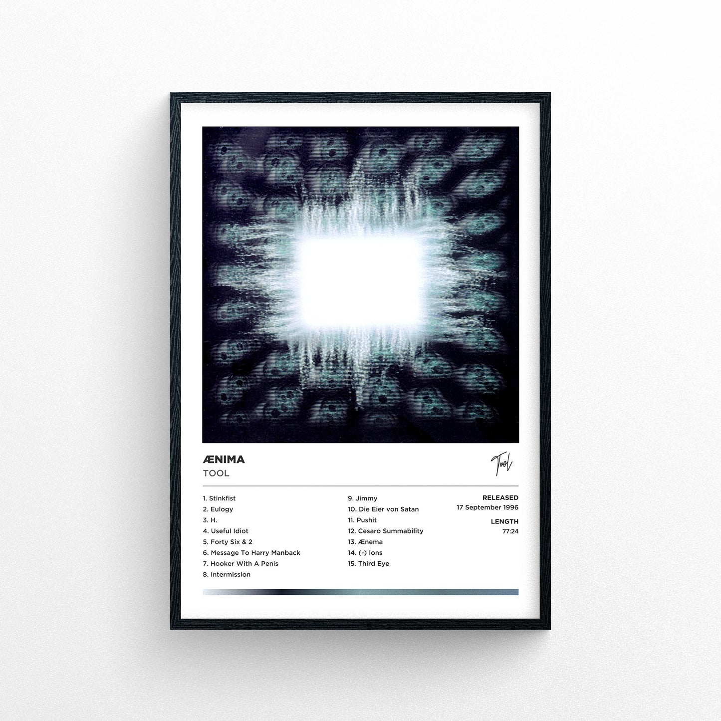 Tool - Aenima Framed Poster Print | Polaroid Style | Album Cover Artwork