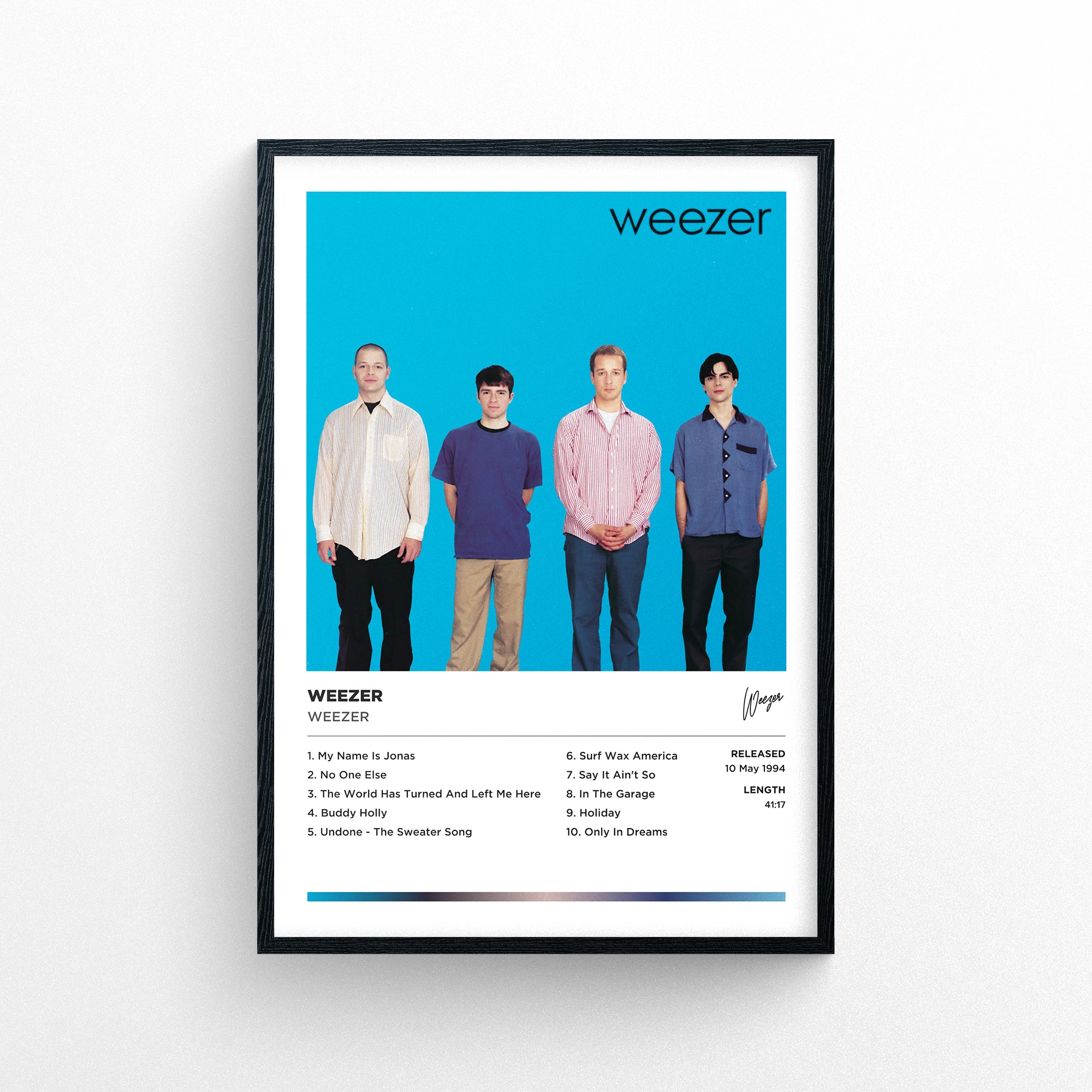 Weezer - Weezer Framed Poster Print | Polaroid Style | Album Cover Art ...